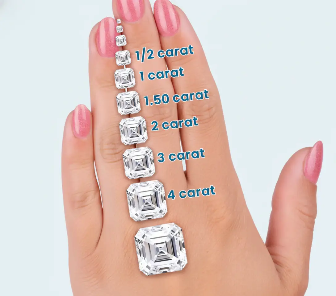 Asscher diamond on hand