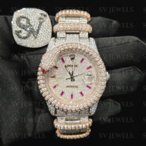 Special edition of snake thorn Round Dial Band Rolex Brand Fully Mossonite Diamond 1:1 Automatic Movement Timeless Watch.
